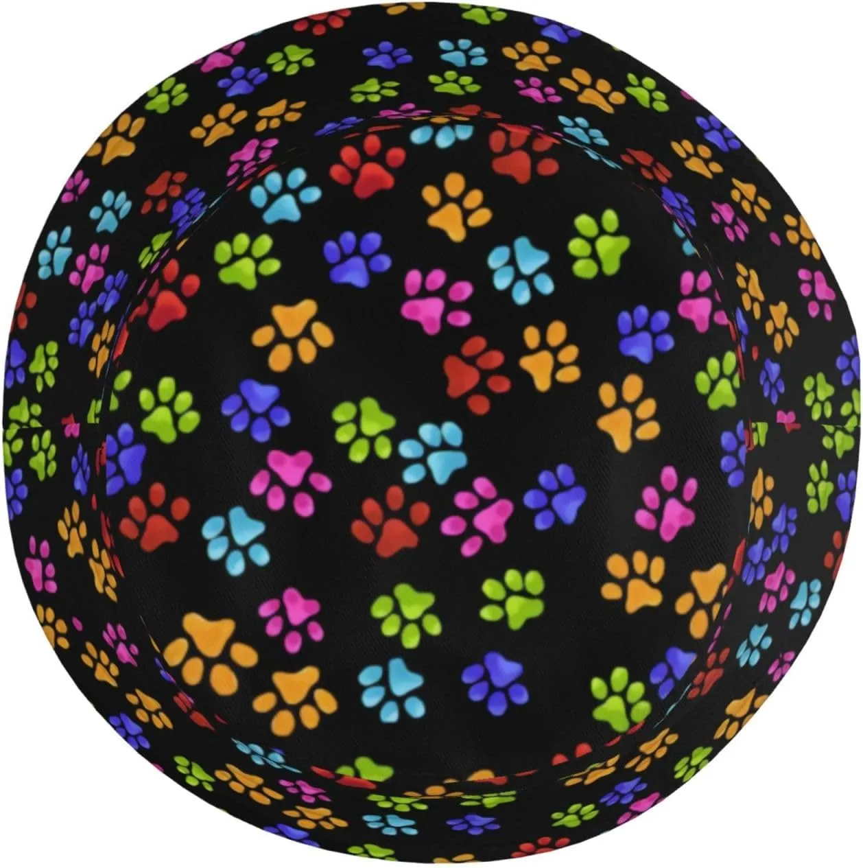 Cute Dog Paw Print Bucket Hat Beach Sun Hat for Women Men Summer Dog Paw Hats Sun Protection Fisherman Hat