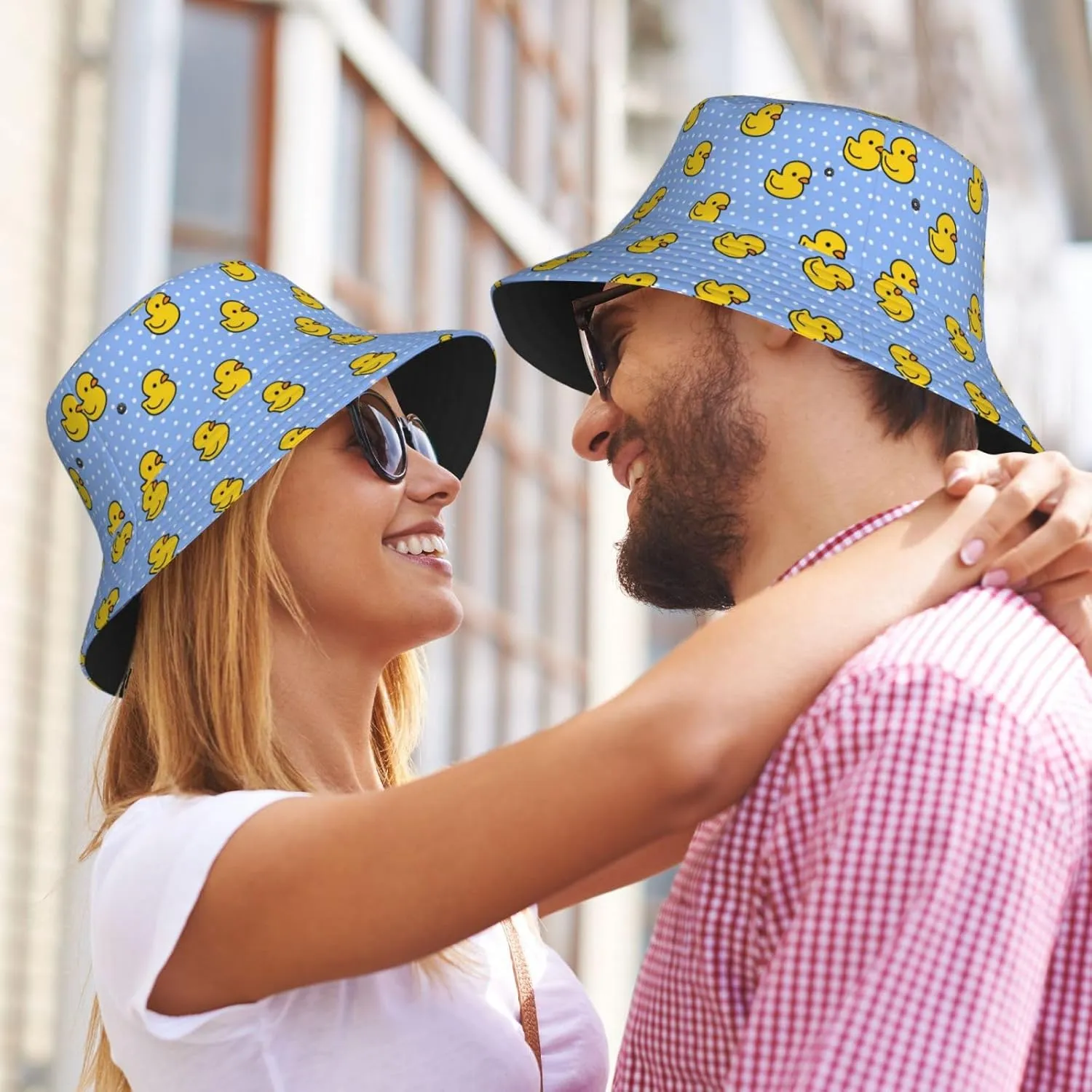 Cute Duck Print Sun Hats Fashion Bucket Hat for Men Women Summer Outdoor Travel Beach Boonie Cap