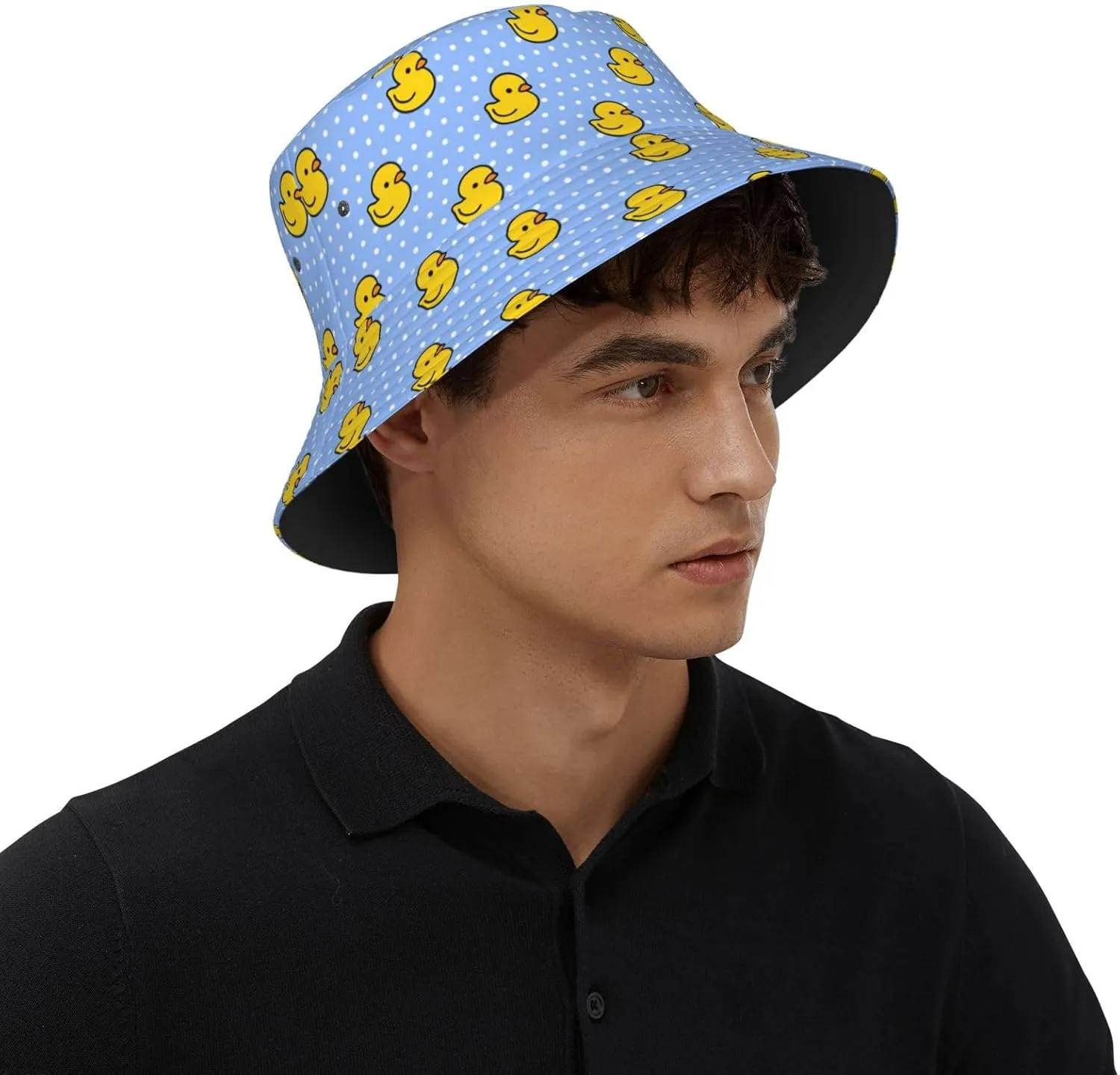 Cute Duck Print Sun Hats Fashion Bucket Hat for Men Women Summer Outdoor Travel Beach Boonie Cap