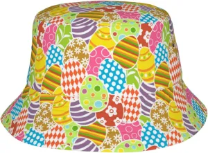 Cute Easter Bunny and Eggs Packable Bucket Hat Sun Hat Fashion Easter Fisherman Hat for Men Women