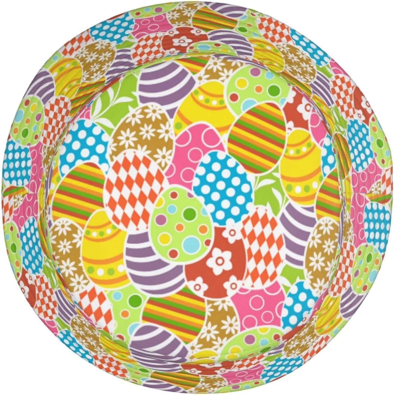 Cute Easter Bunny and Eggs Packable Bucket Hat Sun Hat Fashion Easter Fisherman Hat for Men Women