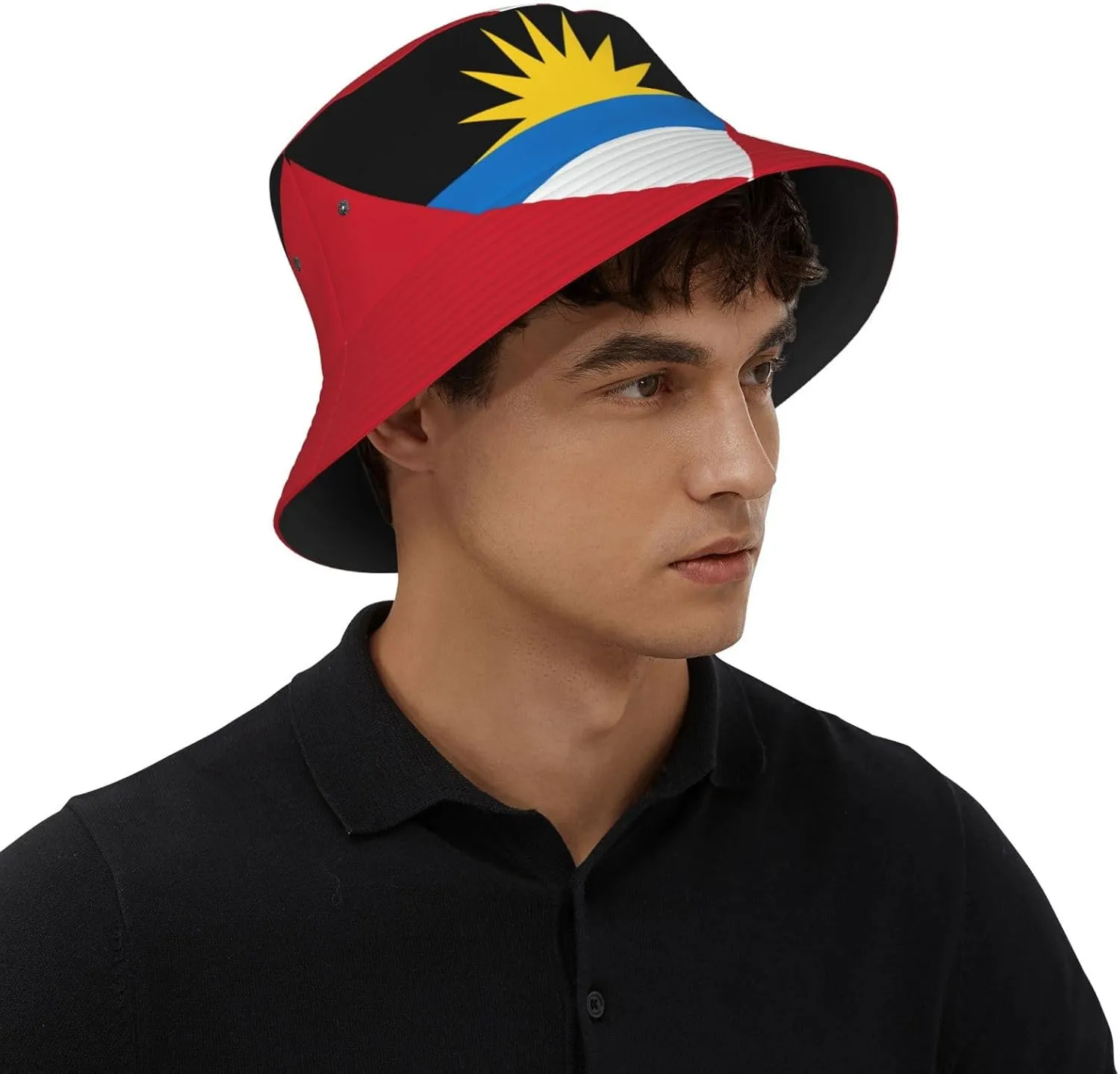 Cute Flag Bucket Hat Wide Brim Protection Sun Hat Fishing Hiking Travel Outdoor Flag Hats for Men Women