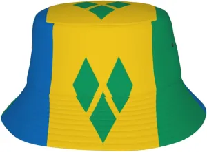 Cute Flag Bucket Hat Wide Brim Protection Sun Hat Fishing Hiking Travel Outdoor Flag Hats for Men Women