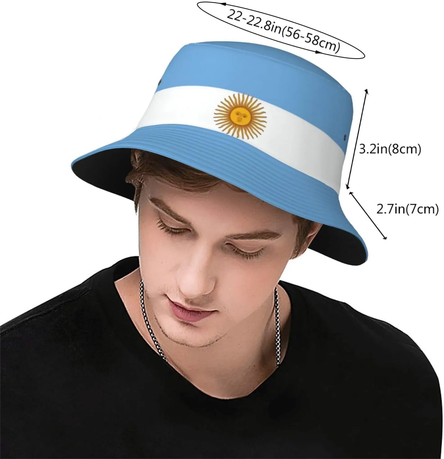 Cute Flag Bucket Hat Wide Brim Protection Sun Hat Fishing Hiking Travel Outdoor Flag Hats for Men Women