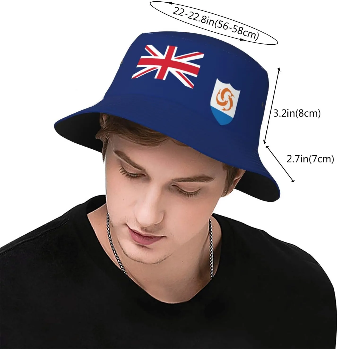 Cute Flag Bucket Hat Wide Brim Protection Sun Hat Fishing Hiking Travel Outdoor Flag Hats for Men Women