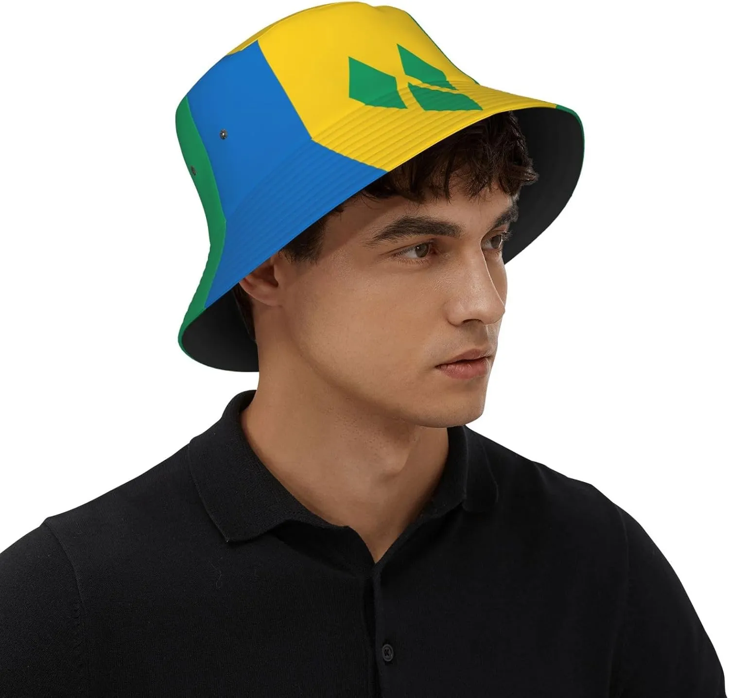 Cute Flag Bucket Hat Wide Brim Protection Sun Hat Fishing Hiking Travel Outdoor Flag Hats for Men Women