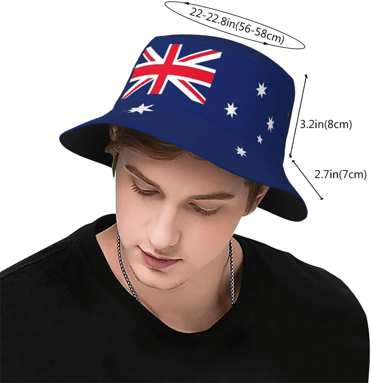 Cute Flag Bucket Hat Wide Brim Protection Sun Hat Fishing Hiking Travel Outdoor Flag Hats for Men Women