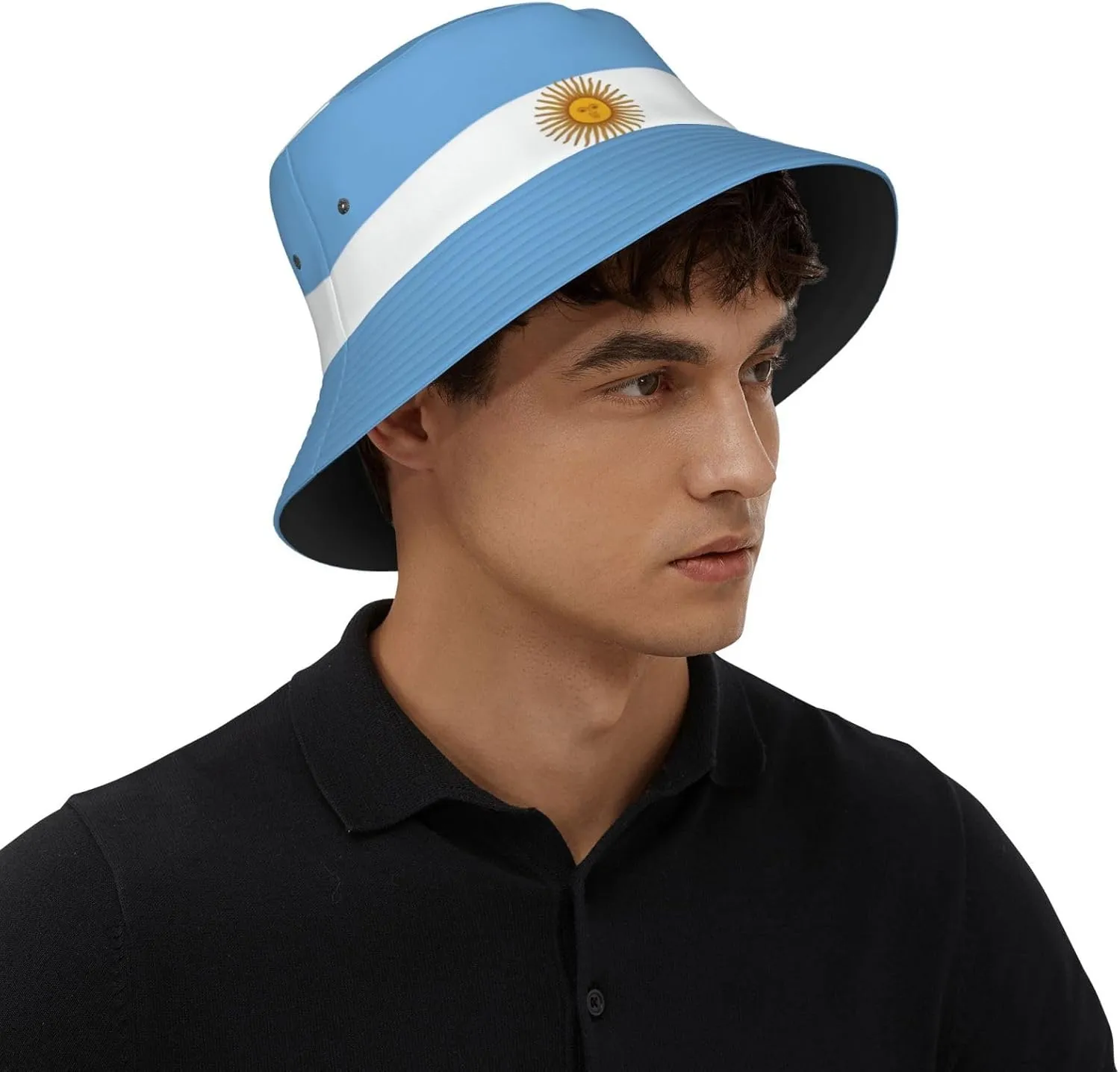Cute Flag Bucket Hat Wide Brim Protection Sun Hat Fishing Hiking Travel Outdoor Flag Hats for Men Women
