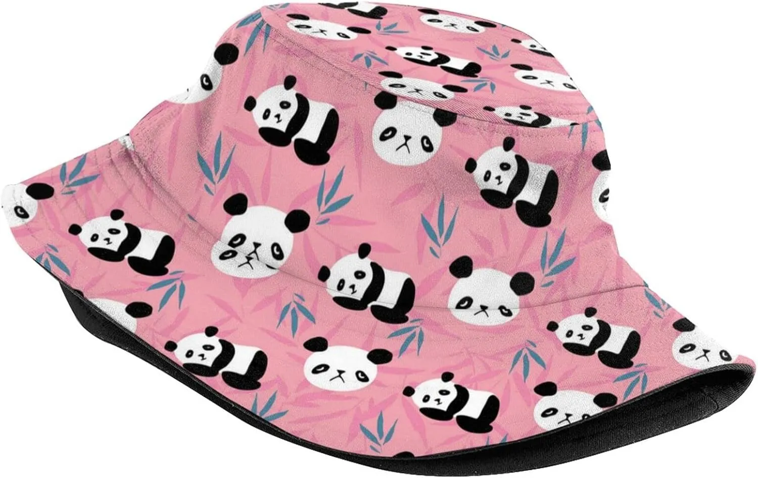 Cute Panda Bucket Sun Hat Funny Animal Summer Packable Fisherman Hat Unisex for Adult Women Men Teen Girls