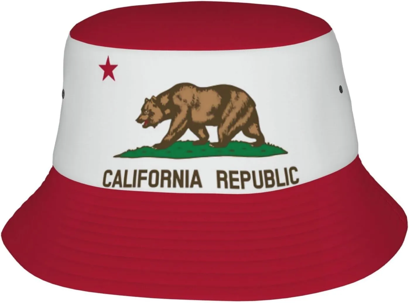 Cute State Flags Bucket Hat Sun Cap Wide Brim Protection Sun Hat Outdoor Fisherman Hat for Women and Men