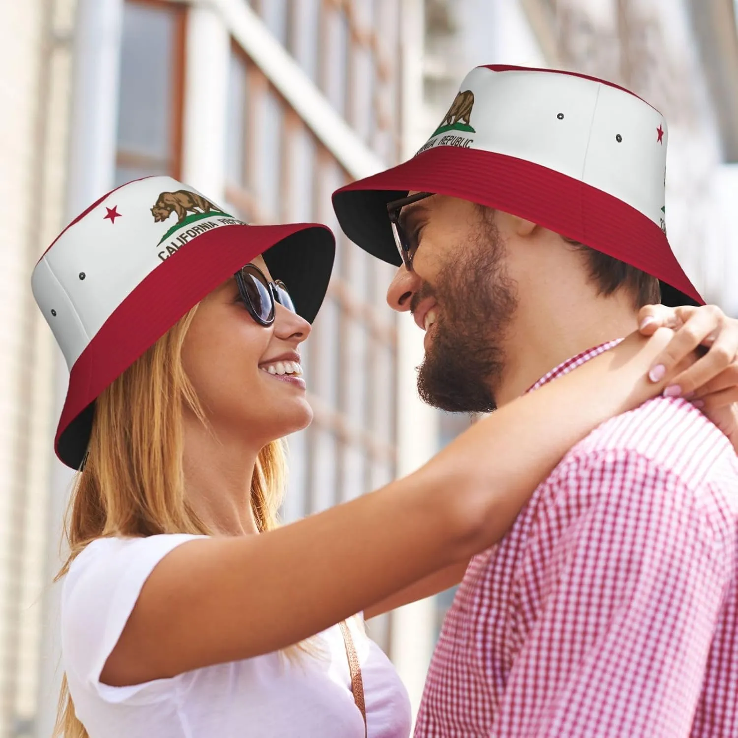 Cute State Flags Bucket Hat Sun Cap Wide Brim Protection Sun Hat Outdoor Fisherman Hat for Women and Men