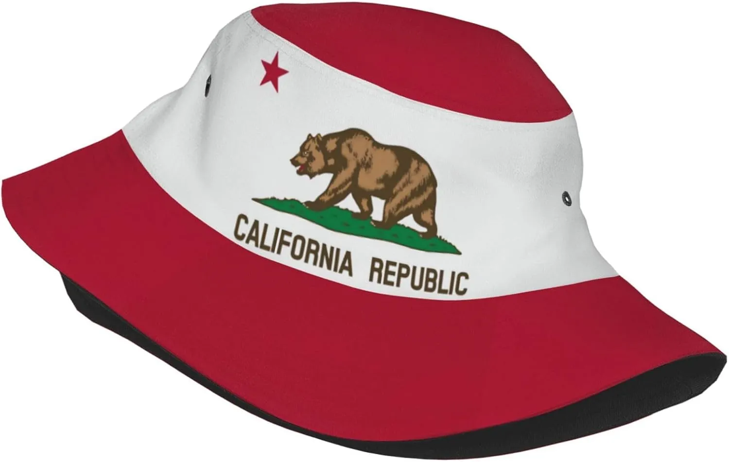 Cute State Flags Bucket Hat Sun Cap Wide Brim Protection Sun Hat Outdoor Fisherman Hat for Women and Men