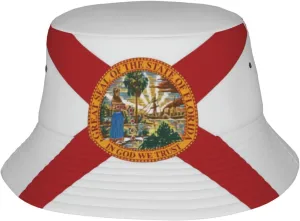 Cute State Flags Bucket Hat Sun Cap Wide Brim Protection Sun Hat Outdoor Fisherman Hat for Women and Men