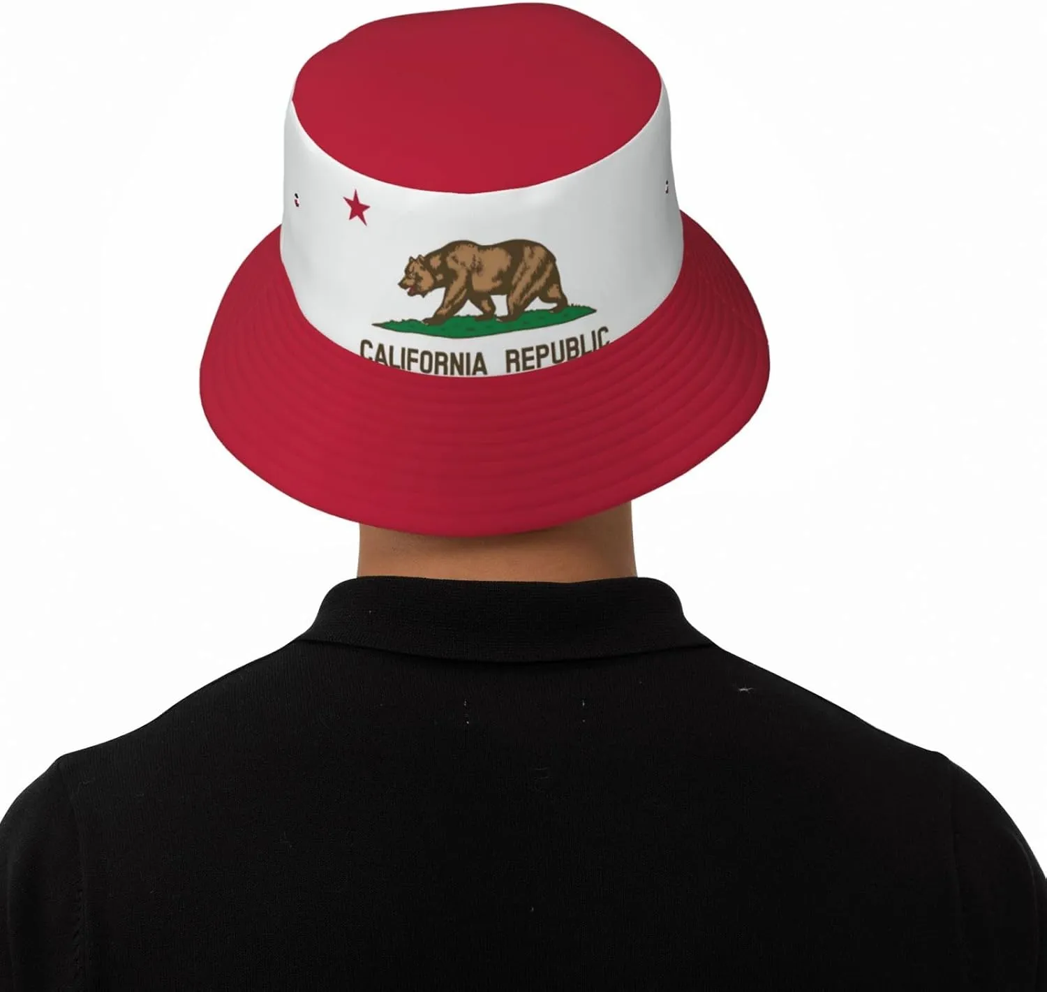 Cute State Flags Bucket Hat Sun Cap Wide Brim Protection Sun Hat Outdoor Fisherman Hat for Women and Men
