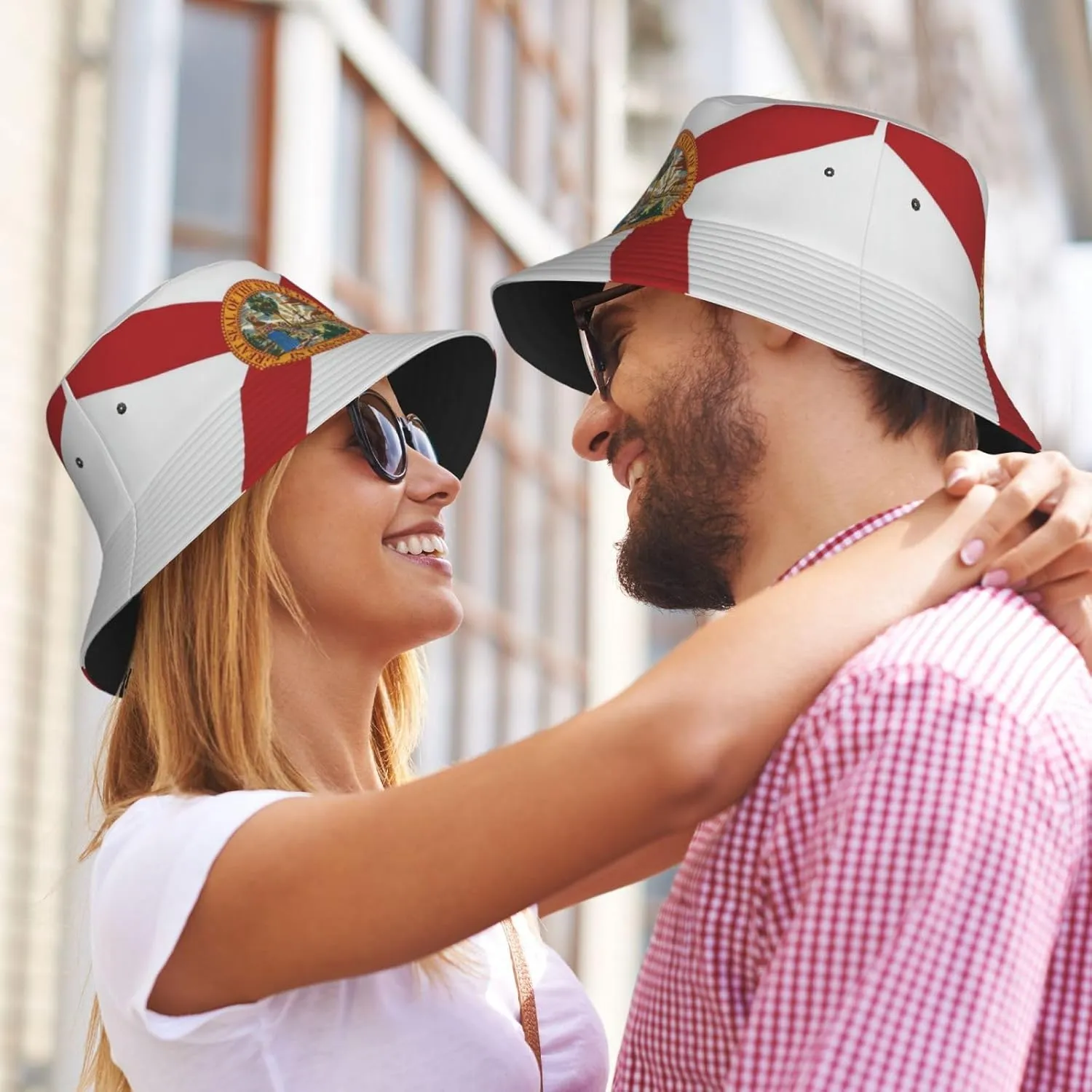 Cute State Flags Bucket Hat Sun Cap Wide Brim Protection Sun Hat Outdoor Fisherman Hat for Women and Men