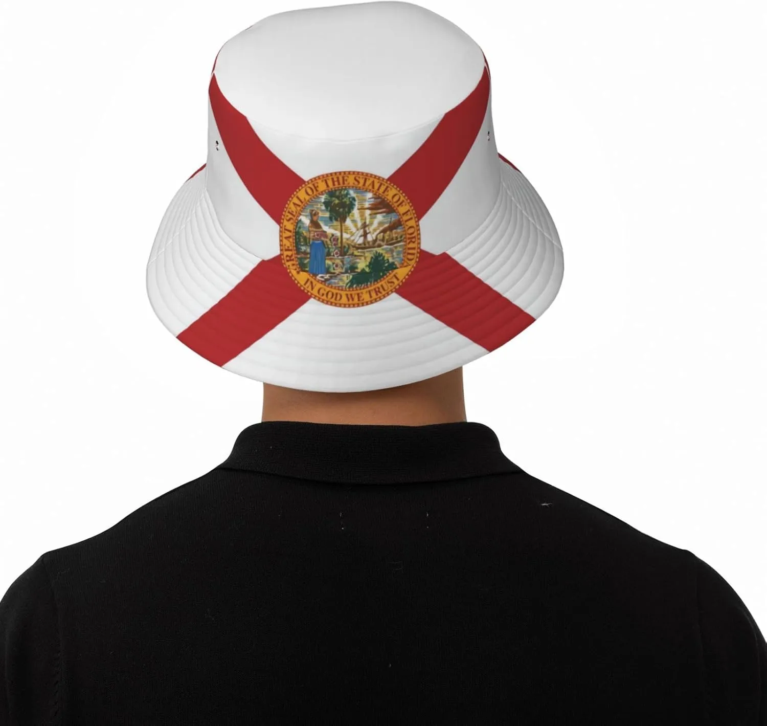 Cute State Flags Bucket Hat Sun Cap Wide Brim Protection Sun Hat Outdoor Fisherman Hat for Women and Men