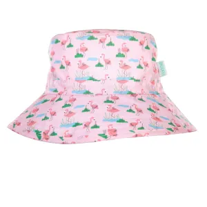 Dancing Flamingo Broad Brim Bucket Hat