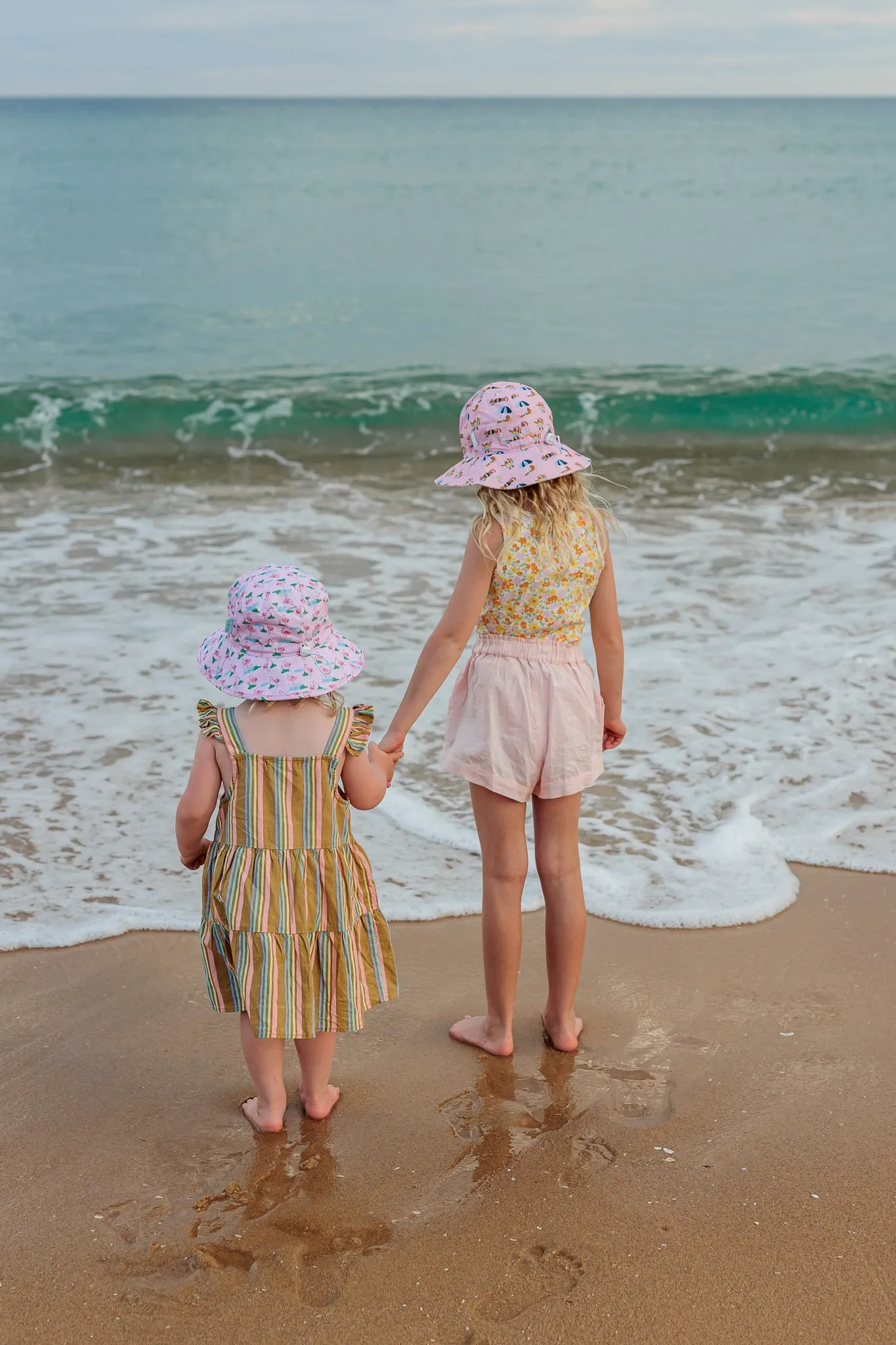 Dancing Flamingo Broad Brim Bucket Hat