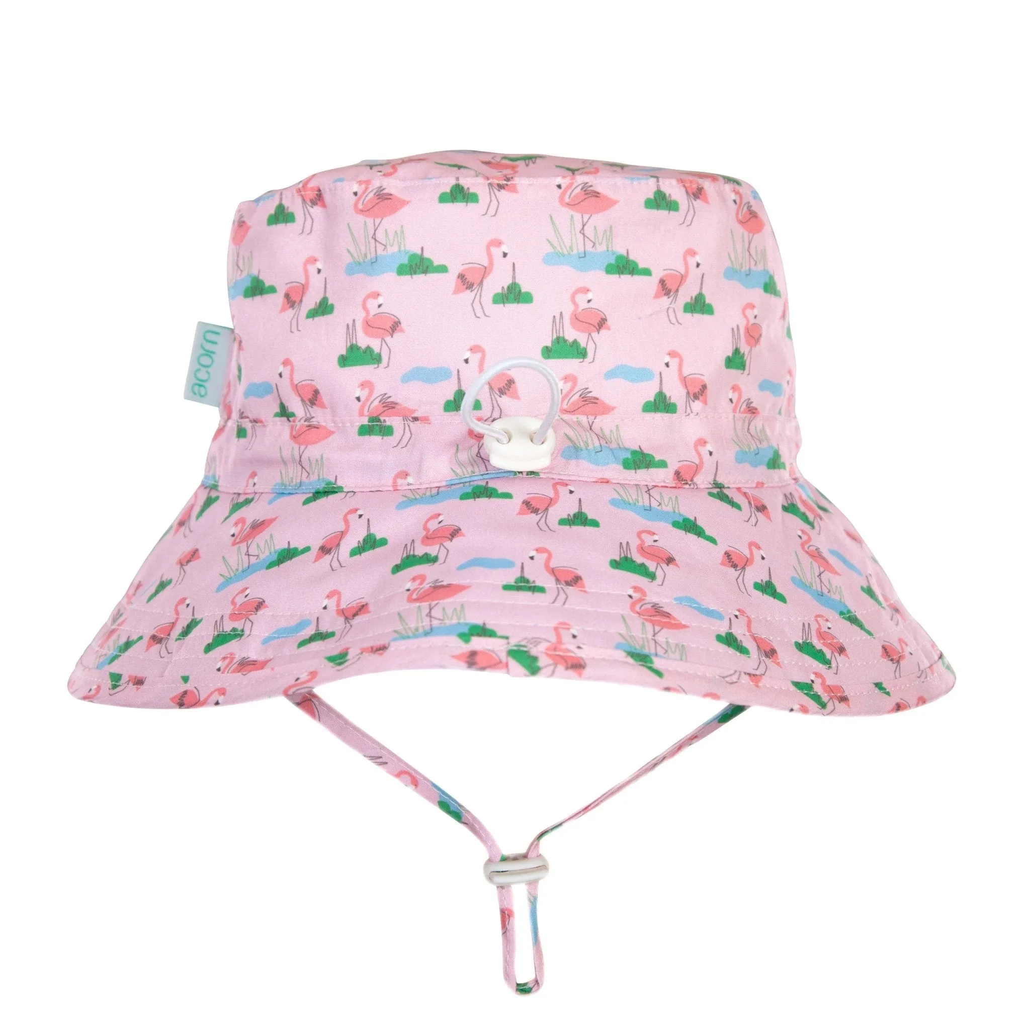 Dancing Flamingo Broad Brim Bucket Hat