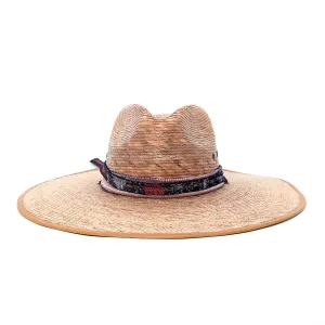 Dark Palm Pinched - Palm Straw Hat