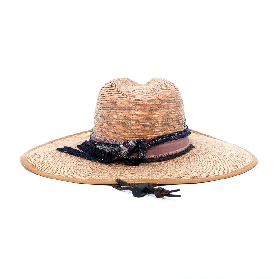 Dark Palm Pinched - Palm Straw Hat