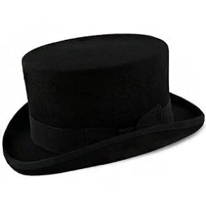 Deadman - Walrus Hats Wool Felt 4.5 in. Height Low Crown Top Hat - H7019