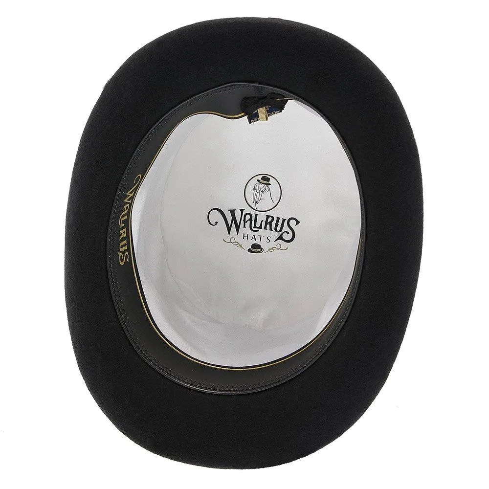 Deadman - Walrus Hats Wool Felt 4.5 in. Height Low Crown Top Hat - H7019