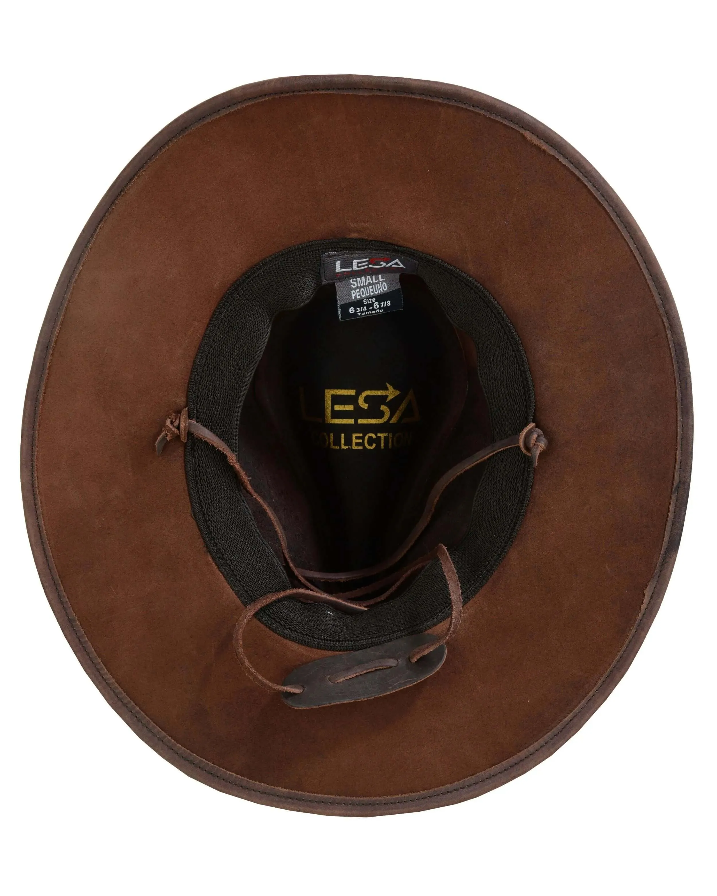 Deadwood Brown Leather Western Hat For Cowboy And Cowgirl