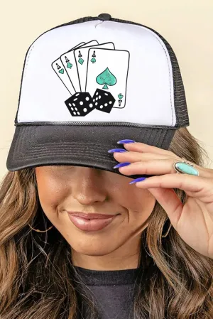 Deal Your Cards Foam Mesh Back Trucker Cap