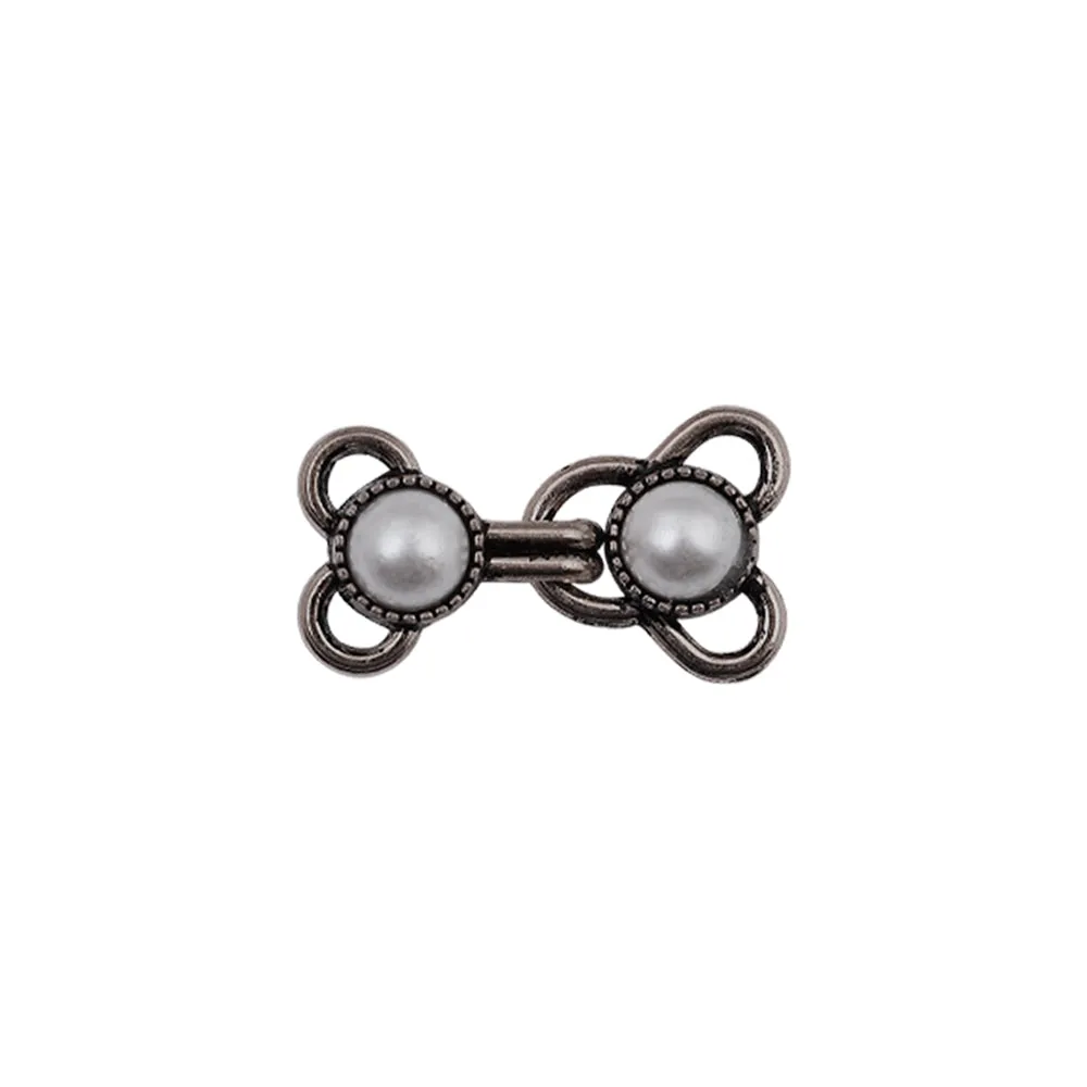 Decorative Pearl Hook & Eye Sewing Fasteners for Clothing