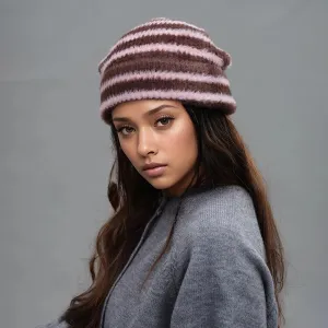 Design Autumn Winter Knitted Women Fashion Decoration Soft Hat