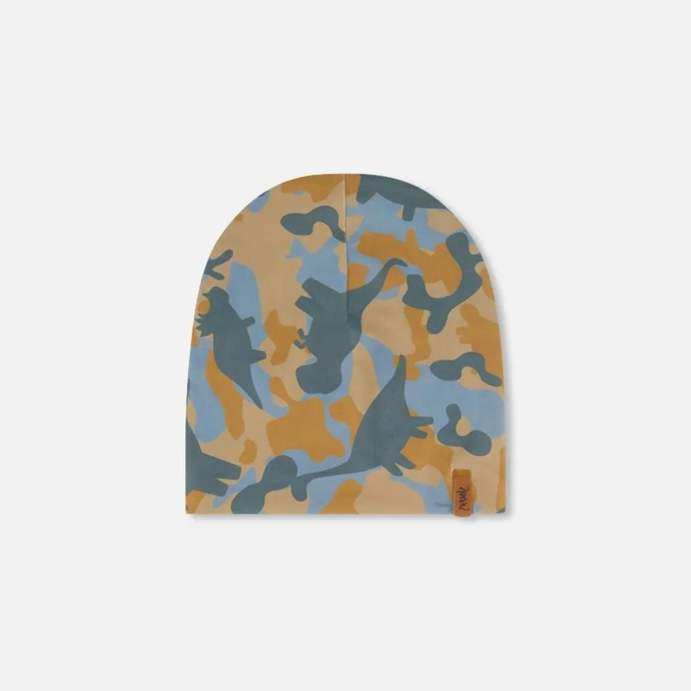 Deux Par Deux Outdoor Hat - Printed Camo Dinos