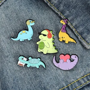 Dinosaur Enamel Pin Set