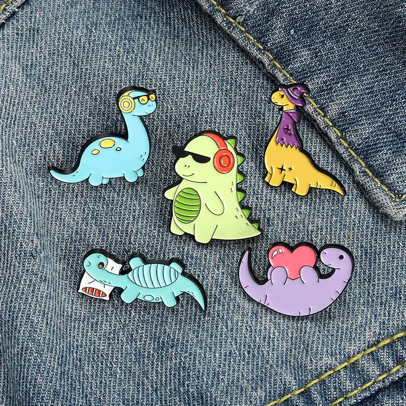 Dinosaur Enamel Pin Set