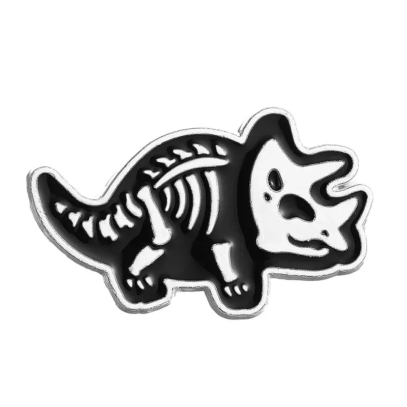 Dinosaur Skeleton Enamel Pins