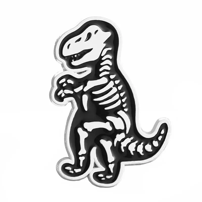Dinosaur Skeleton Enamel Pins