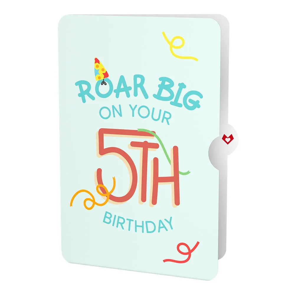 Dinosaurs 5th Birthday Pop-Up Card and Sentiment Set