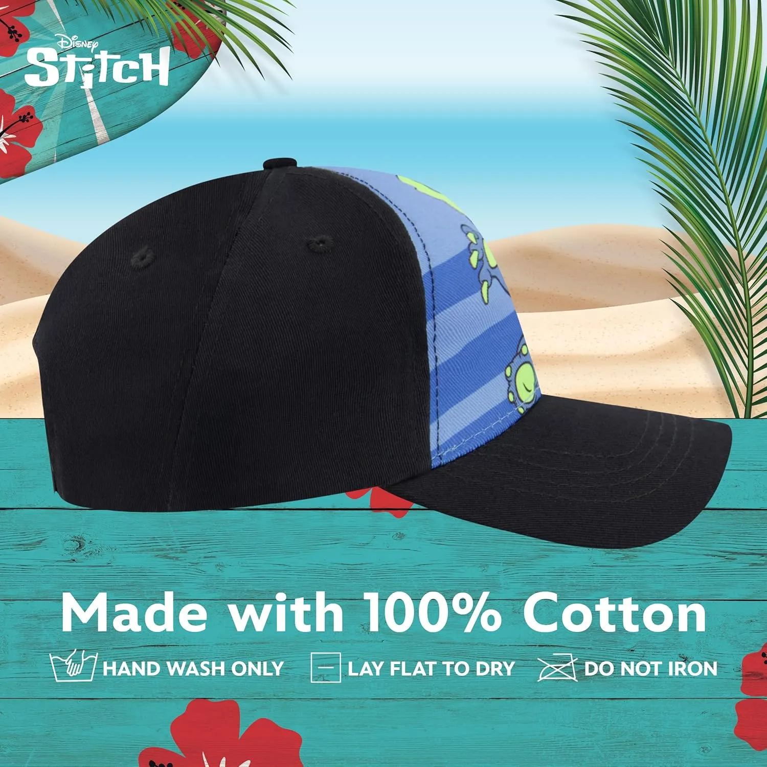 Disney Stitch Dad Hat, Adult Cotton Baseball Cap with Curved Brim