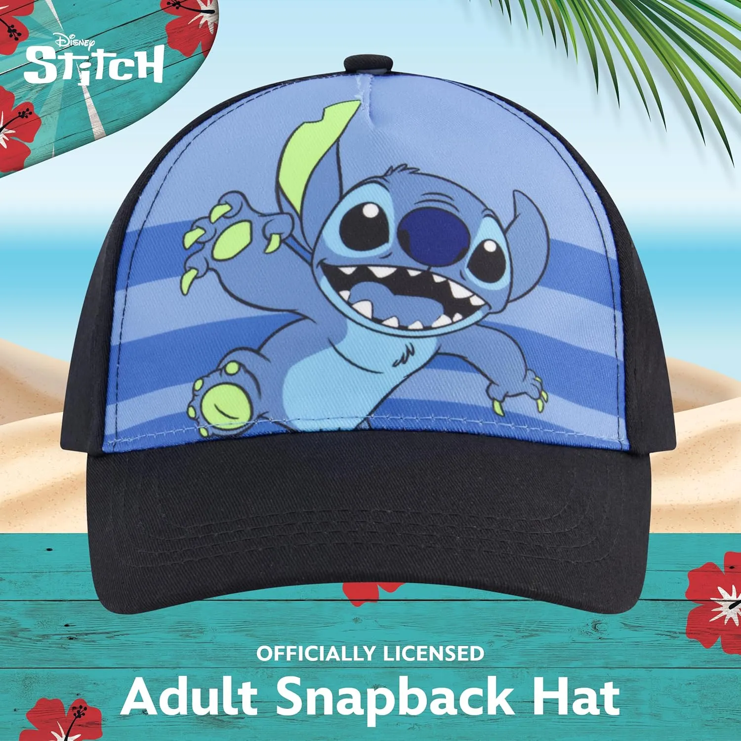 Disney Stitch Dad Hat, Adult Cotton Baseball Cap with Curved Brim