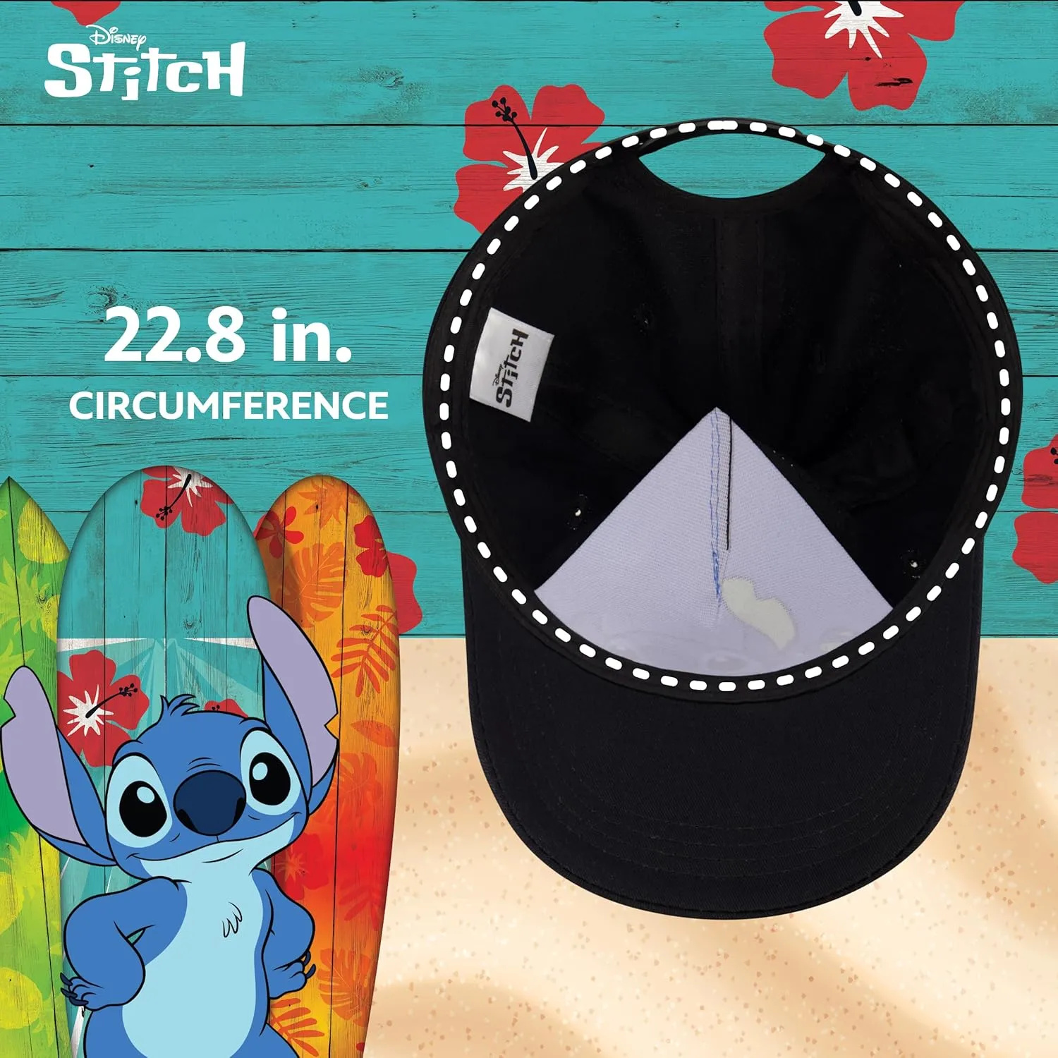Disney Stitch Dad Hat, Adult Cotton Baseball Cap with Curved Brim