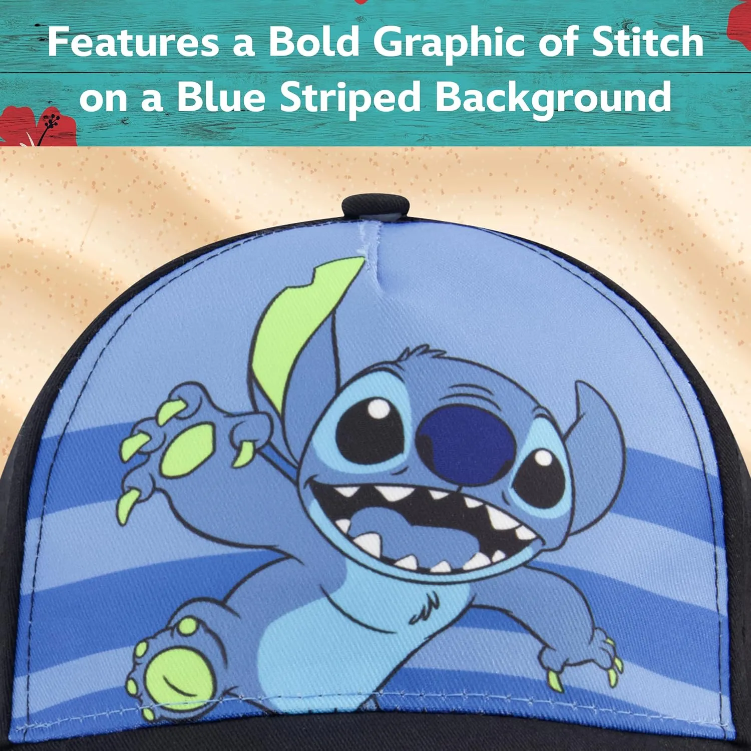 Disney Stitch Dad Hat, Adult Cotton Baseball Cap with Curved Brim
