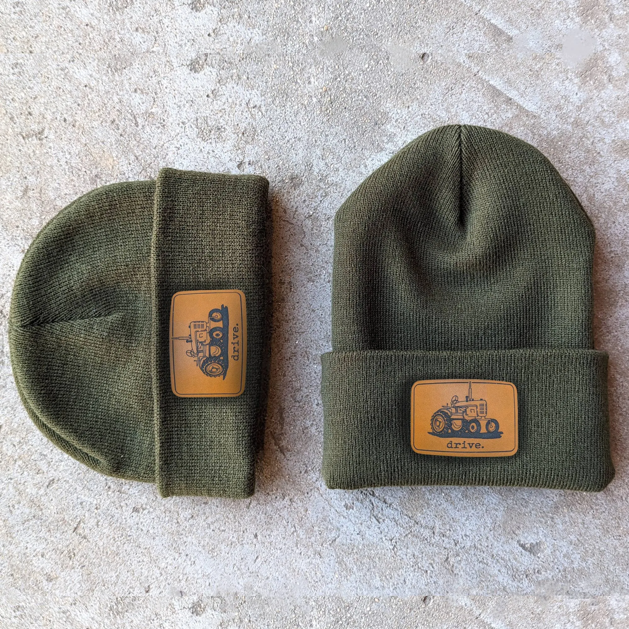 Drive Tractor GREEN Baby BEANIE