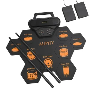 Easy To Use, SD-50 Roll-Up Electronic Drum Set - Portable Midi Drum Kit with Headphone Jack
