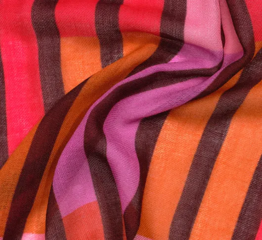 Echo - Color Block Stripe Happy Wrap in Port Pink