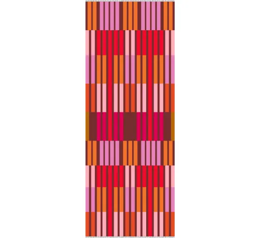 Echo - Color Block Stripe Happy Wrap in Port Pink