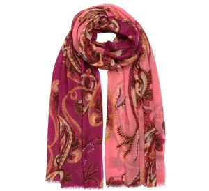 Echo - Paisley Split Color in Dahlia
