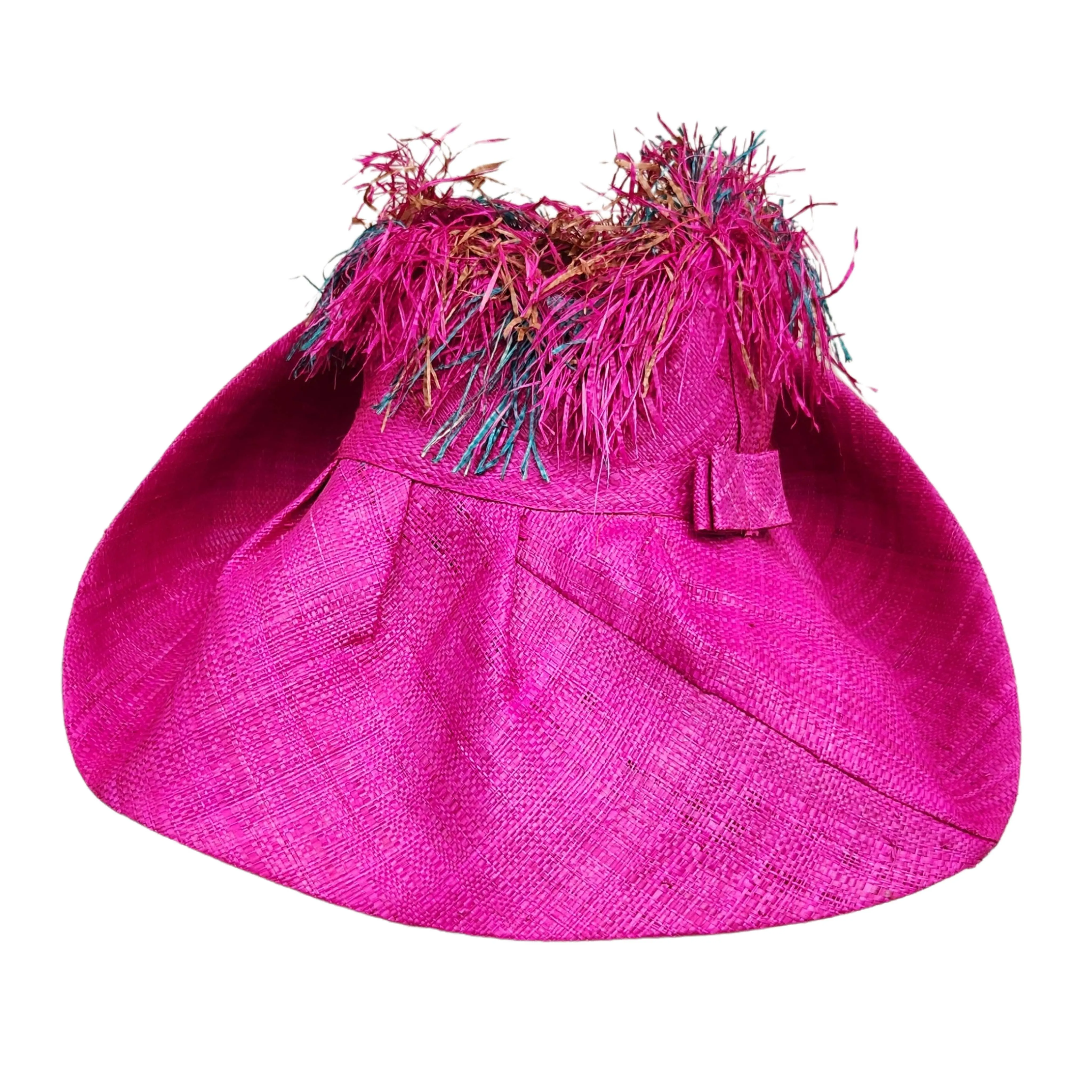 Edna: Madagascar Big Brim Crown Out Raffia Sun Hat