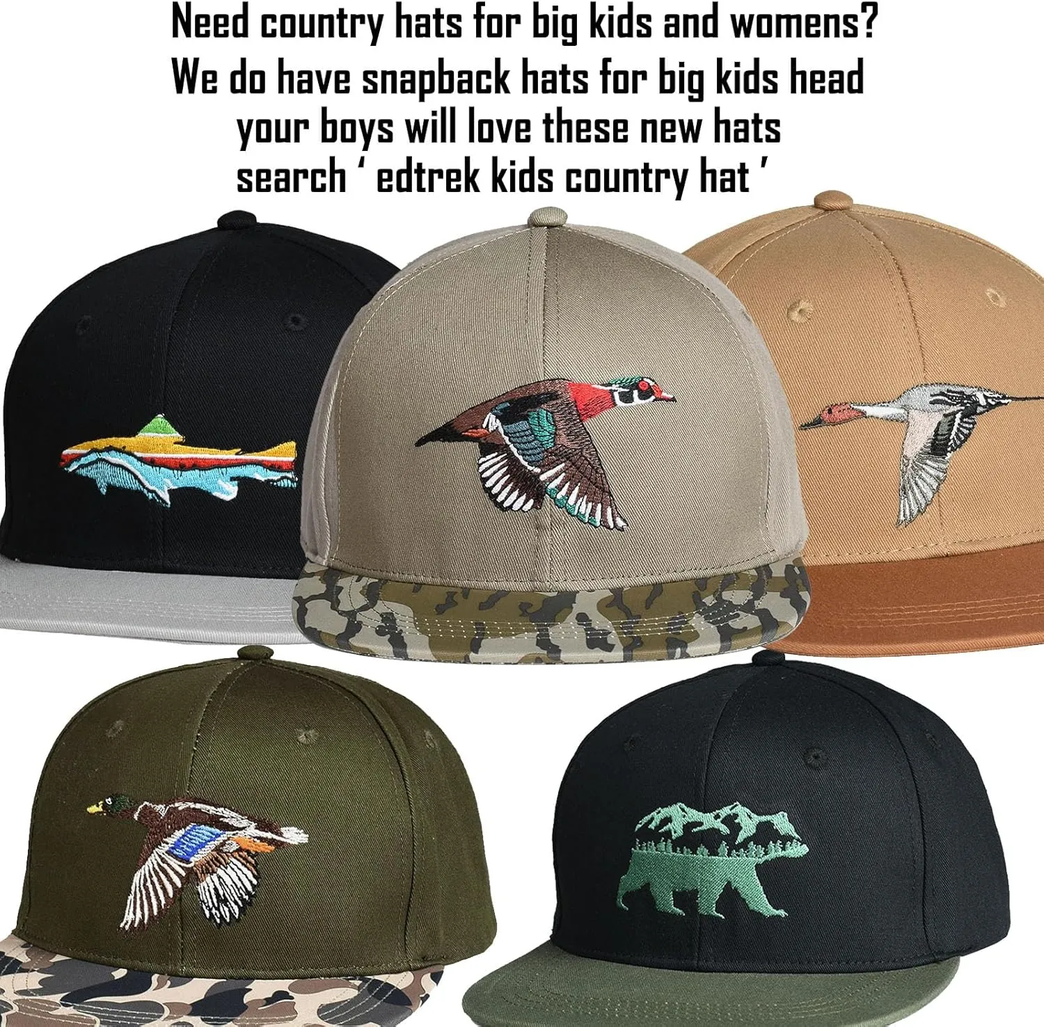 EDTREK Elite Youth Performance Mesh Hat - Boys Girls Hunting Hat and Fishing Hat