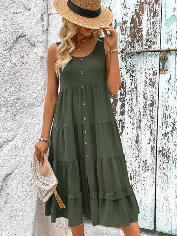 Effortlessly Elegant Sleeveless Maxi Dress for Sunny Days