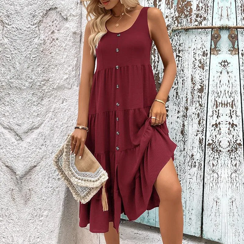 Effortlessly Elegant Sleeveless Maxi Dress for Sunny Days